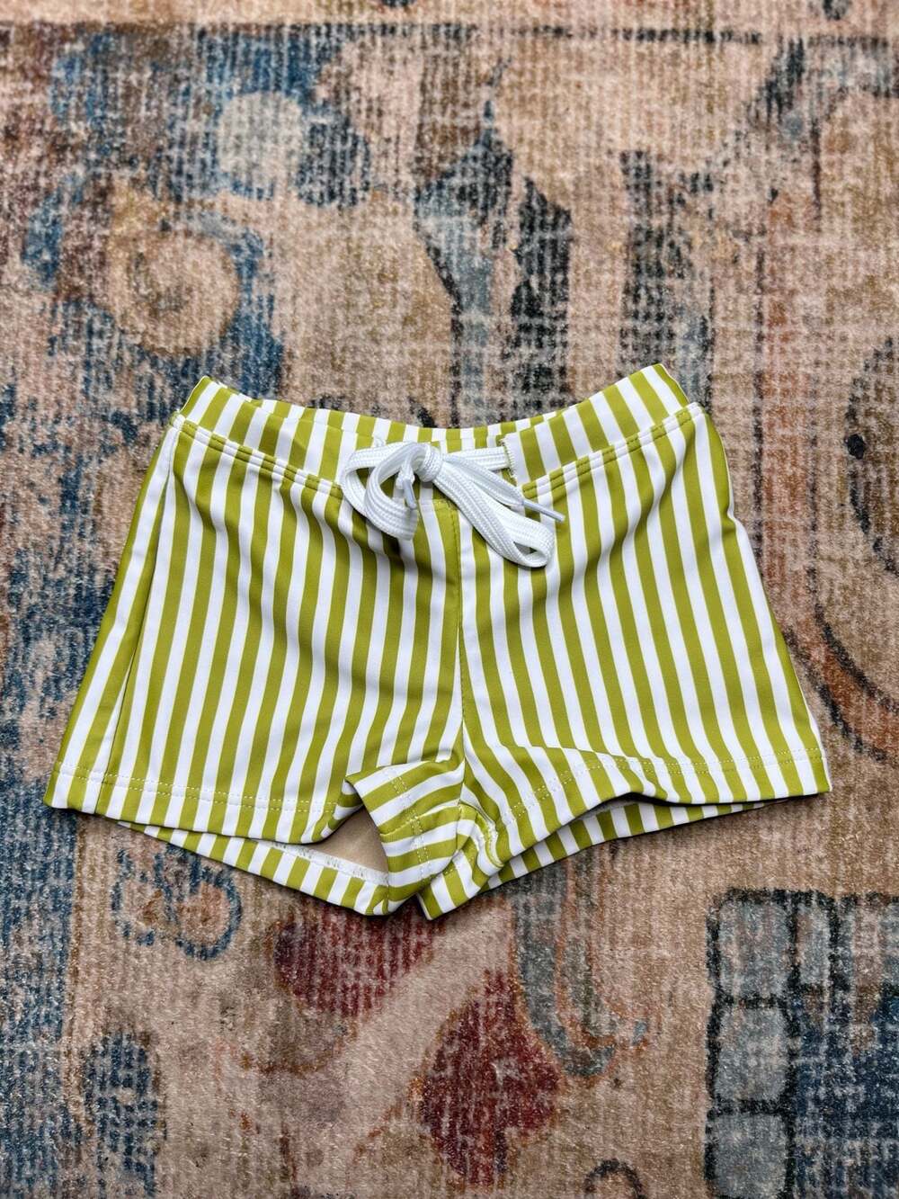 Kortni Jeane Striped Drawstring Swim Shorts